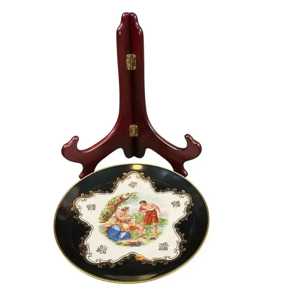 Vintage Antique Eschenbach Balvaria Elfenbein Made in Germany 8'' Plate Gold Rim - Picture 7 of 10